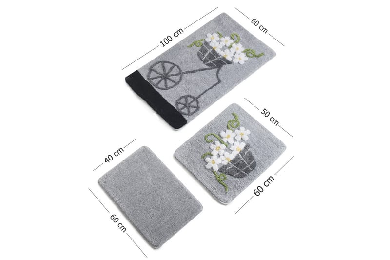 CHILAI HOME BY ALESSIA Badmatta Set om 3 Multi - Textilier & mattor - Mattor - Badrumsmattor