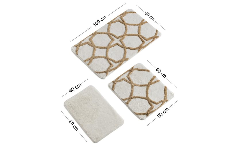 CHILAI HOME BY ALESSIA Badmatta Set om 3 Multi - Textilier & mattor - Mattor - Badrumsmattor