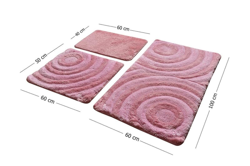 Chilai Home by Alessia Badmatta Set om 3 - Multi - Textilier & mattor - Mattor - Badrumsmattor