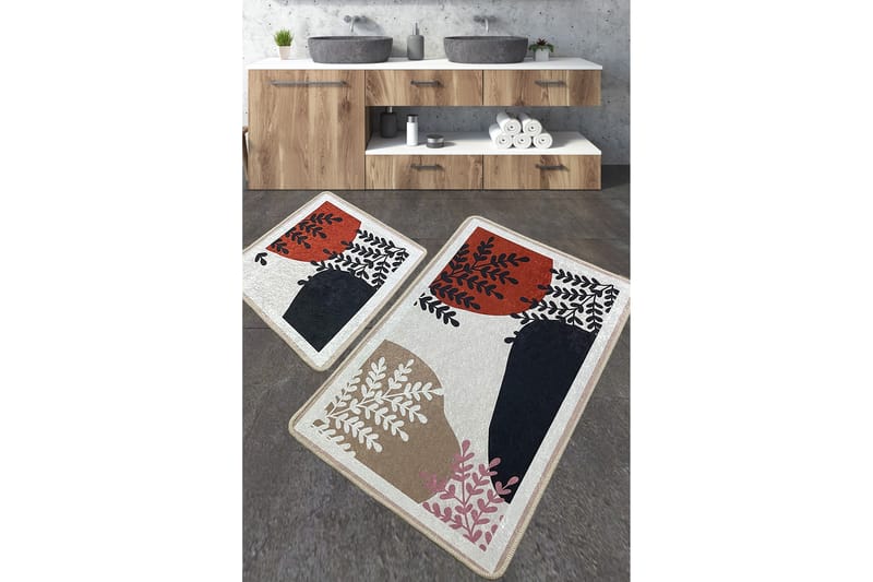 Jangir Badrumsmatta 60x100 cm Rektangulär Flerfärgad - Textilier & mattor - Mattor - Badrumsmattor
