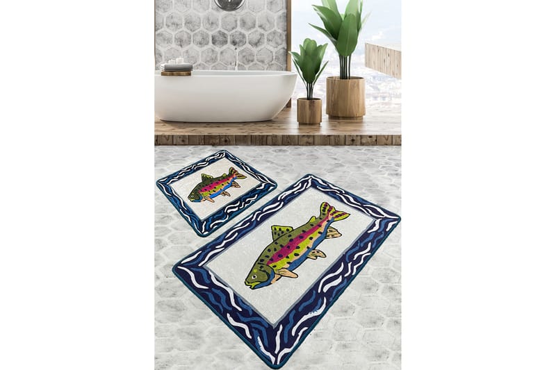 Navi Badrumsmatta 60x100 cm Rektangulär, Flerfärgad