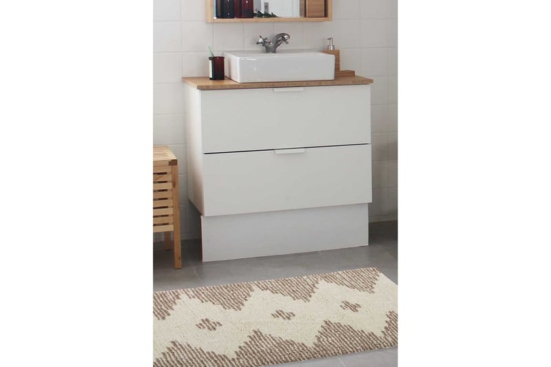 Neetu Badrumsmatta 70x110 cm Rektangulär Brun