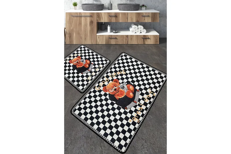 Nibha Badrumsmatta 60x100 cm Rektangulär, Flerfärgad