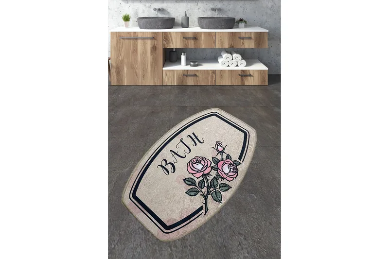 Nikhad Badrumsmatta 70x120 cm Rektangulär, Flerfärgad