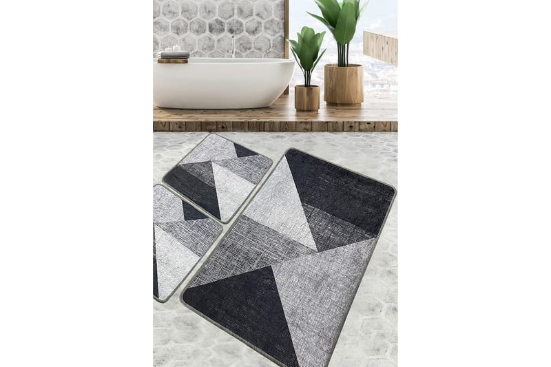 Nikil Badrumsmatta 60x100 cm Rektangulär - Grå - Textilier & mattor - Mattor - Badrumsmattor