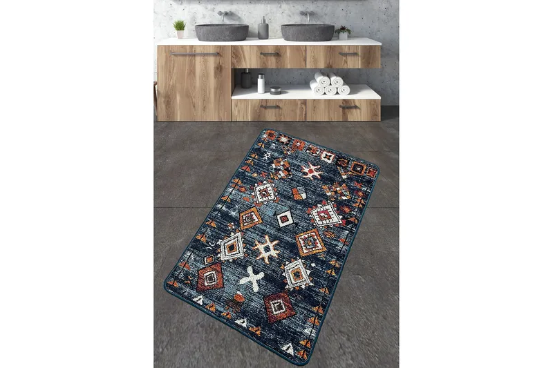 Nikkhar Badrumsmatta 70x120 cm Rektangulär, Flerfärgad