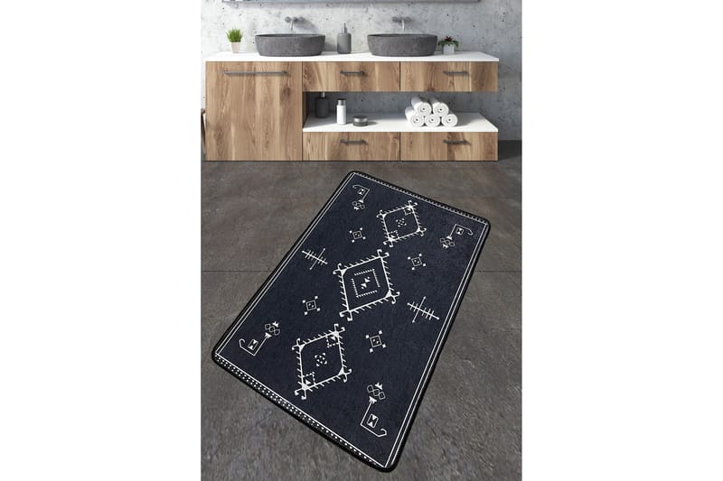 Nikky Badrumsmatta 70x120 cm Rektangulär Mörkgrå - Textilier & mattor - Mattor - Badrumsmattor