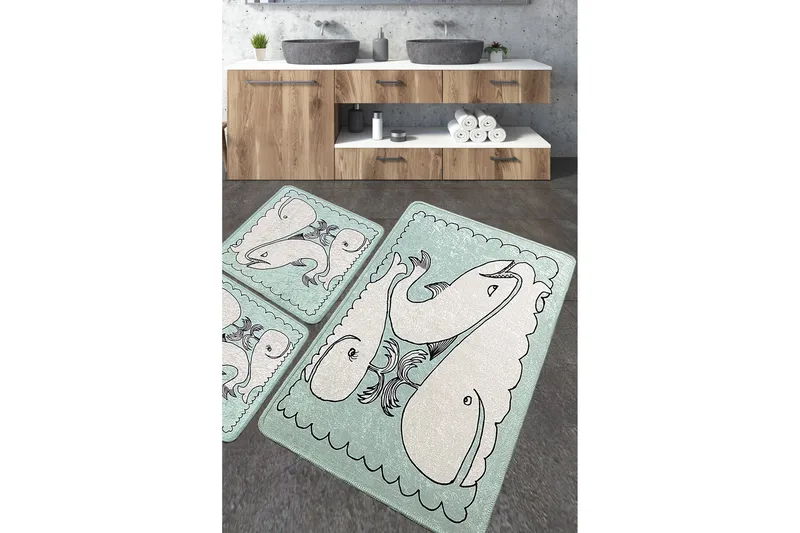 Niku Badrumsmatta 60x100 cm Rektangulär, Flerfärgad