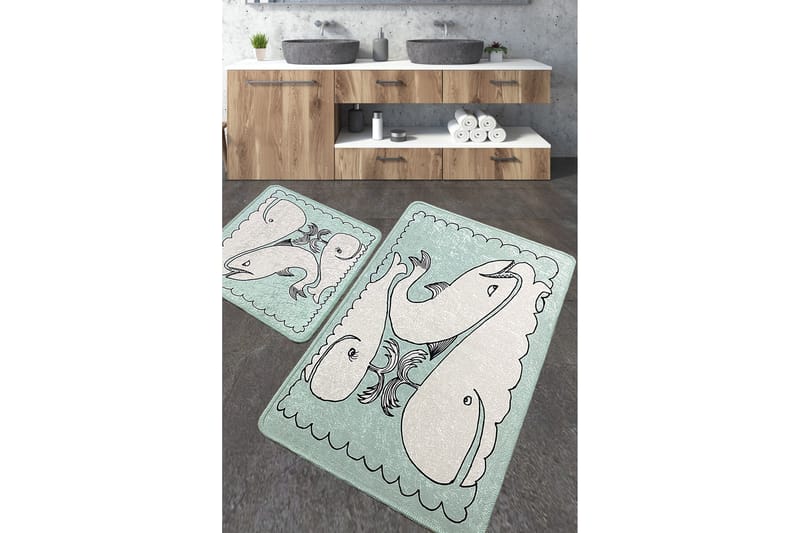 Niku Badrumsmatta 60x100 cm Rektangulär Flerfärgad - Textilier & mattor - Mattor - Badrumsmattor