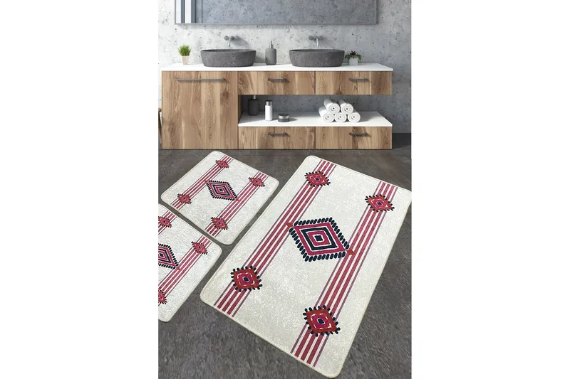 Nimahe Badrumsmatta 60x100 cm Rektangulär, Flerfärgad