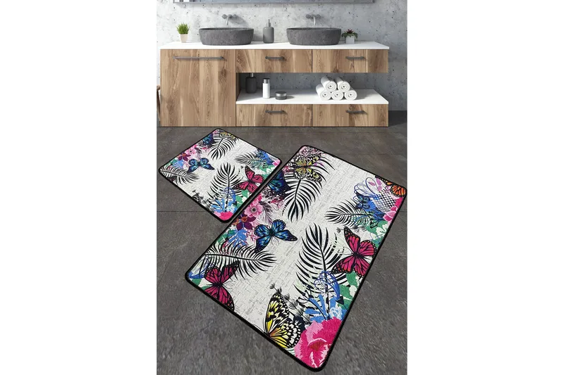 Nimmy Badrumsmatta 60x100 cm Rektangulär, Flerfärgad