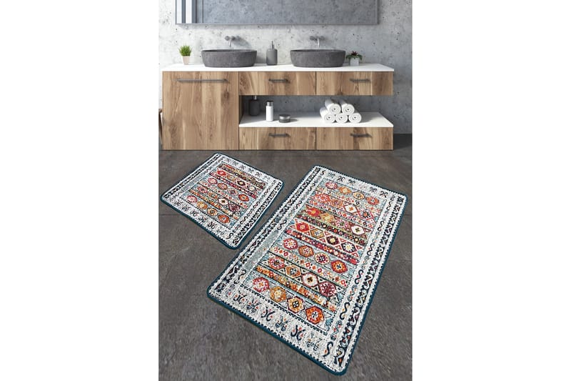 Nini Badrumsmatta 60x100 cm Rektangulär Flerfärgad - Textilier & mattor - Mattor - Badrumsmattor