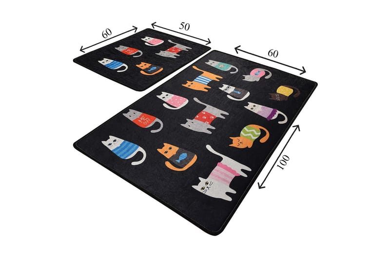 Niyanna Badrumsmatta 2-pack - Flerfärgad - Textilier & mattor - Mattor - Badrumsmattor