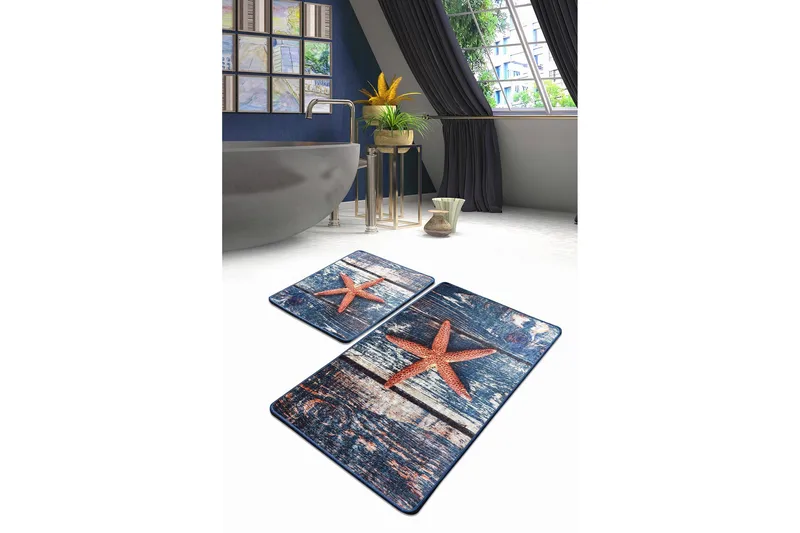 Niyanna Badrumsmatta 2-pack - Flerfärgad - Textilier & mattor - Mattor - Badrumsmattor