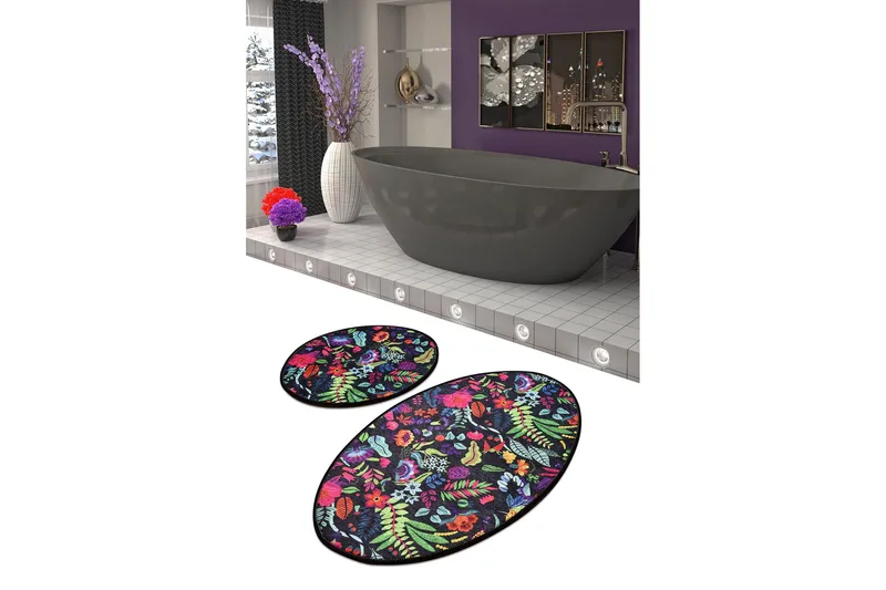 Niyanna Badrumsmatta 2-pack - Flerfärgad - Textilier & mattor - Mattor - Badrumsmattor