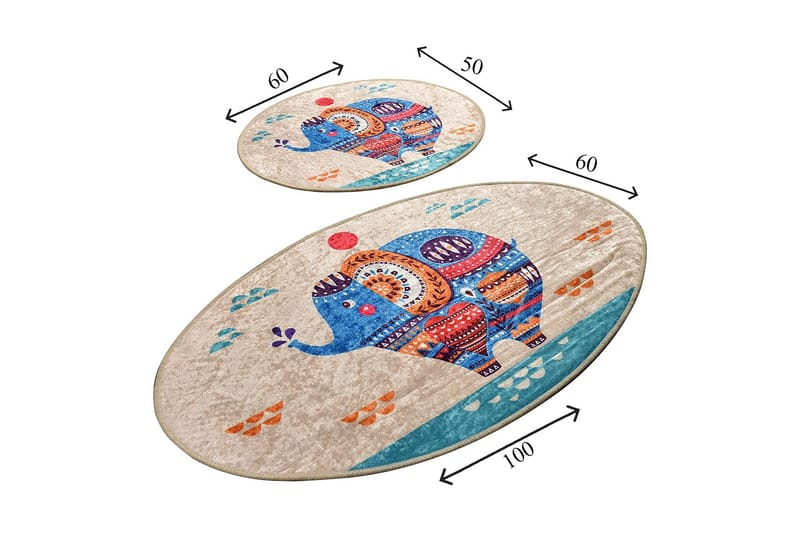 Niyanna Badrumsmatta 2-pack - Flerfärgad - Textilier & mattor - Mattor - Badrumsmattor