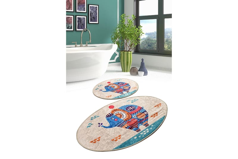 Niyanna Badrumsmatta 2-pack - Flerfärgad - Textilier & mattor - Mattor - Badrumsmattor