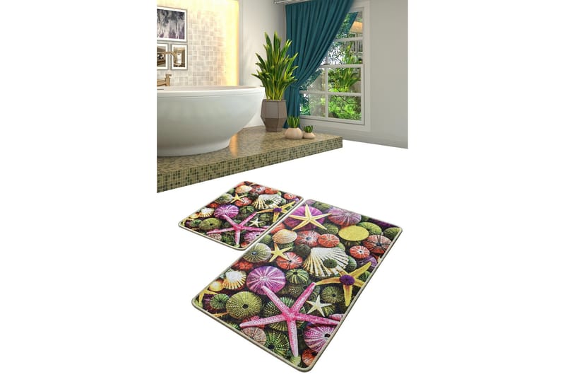 Niyanna Badrumsmatta 2-pack - Flerfärgad - Textilier & mattor - Mattor - Badrumsmattor