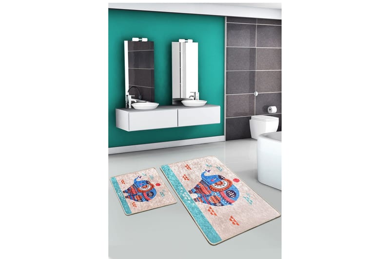 Niyanna Badrumsmatta 2-pack - Flerfärgad - Textilier & mattor - Mattor - Badrumsmattor