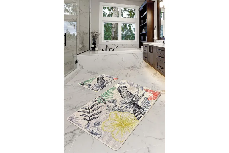 Niyanna Badrumsmatta 2-pack - Flerfärgad - Textilier & mattor - Mattor - Badrumsmattor