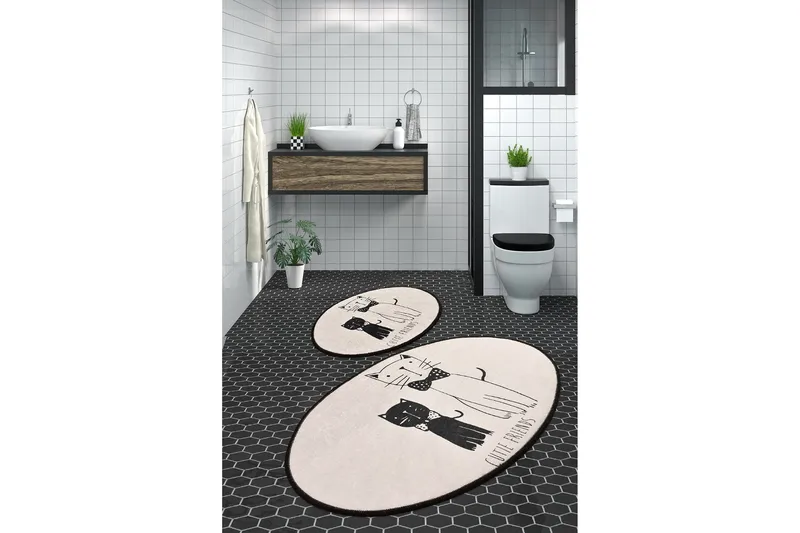 Niyanna Badrumsmatta 2-pack - Flerfärgad - Textilier & mattor - Mattor - Badrumsmattor