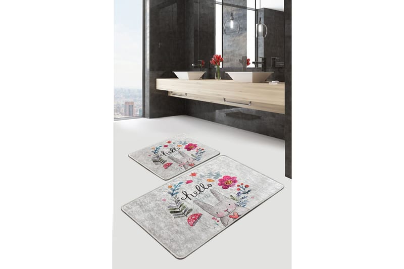 Niyanna Badrumsmatta 2-pack - Flerfärgad - Textilier & mattor - Mattor - Badrumsmattor