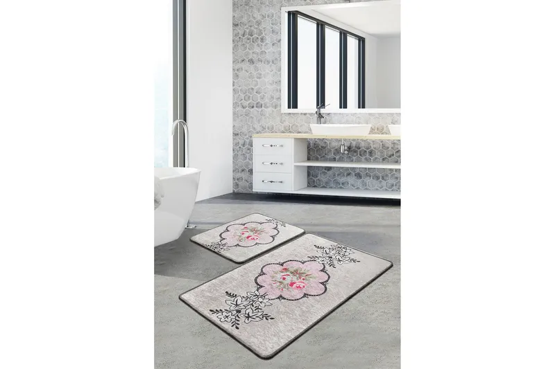 Niyanna Badrumsmatta 2-pack - Flerfärgad - Textilier & mattor - Mattor - Badrumsmattor