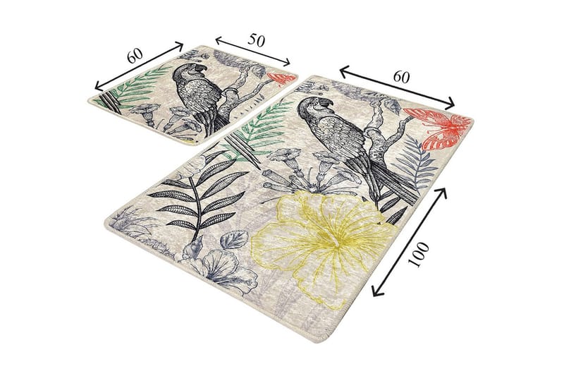 Niyanna Badrumsmatta 2-pack - Flerfärgad - Textilier & mattor - Mattor - Badrumsmattor