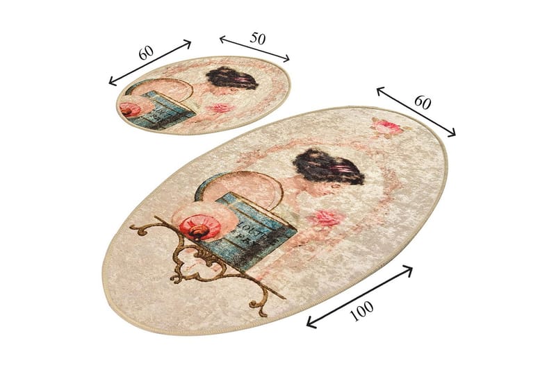 Niyanna Badrumsmatta 2-pack - Flerfärgad - Textilier & mattor - Mattor - Badrumsmattor