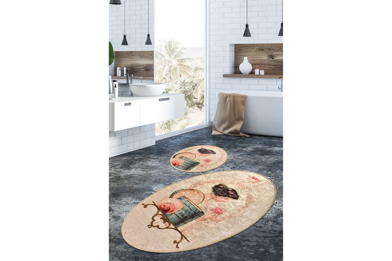 Niyanna Badrumsmatta 2-pack - Flerfärgad - Textilier & mattor - Mattor - Badrumsmattor