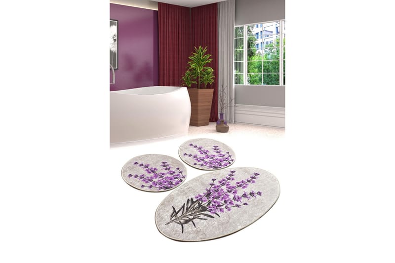 Niyanna Badrumsmatta 3-pack - Flerfärgad - Textilier & mattor - Mattor - Badrumsmattor