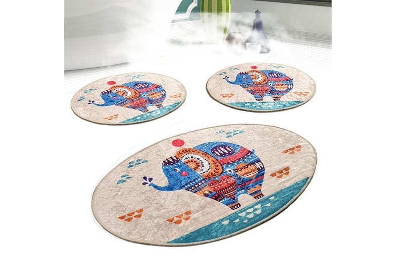 Niyanna Badrumsmatta 3-pack, Flerfärgad