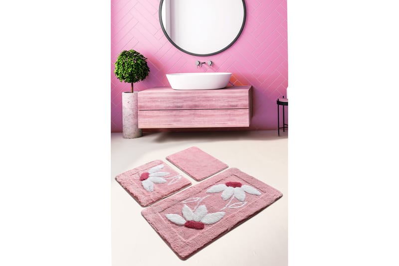 OUVERGATE Badrumsmatta 60x100 cm Rektangulär Flerfärgad