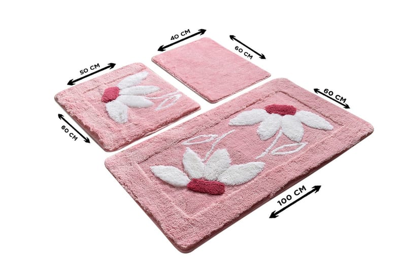 OUVERGATE Badrumsmatta 60x100 cm Rektangulär Flerfärgad - Textilier & mattor - Mattor - Badrumsmattor