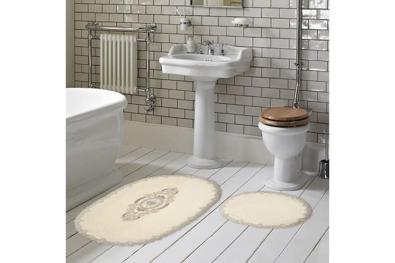Pakhali Badrumsmatta 65x115 cm Rektangulär Creme - Textilier & mattor - Mattor - Badrumsmattor