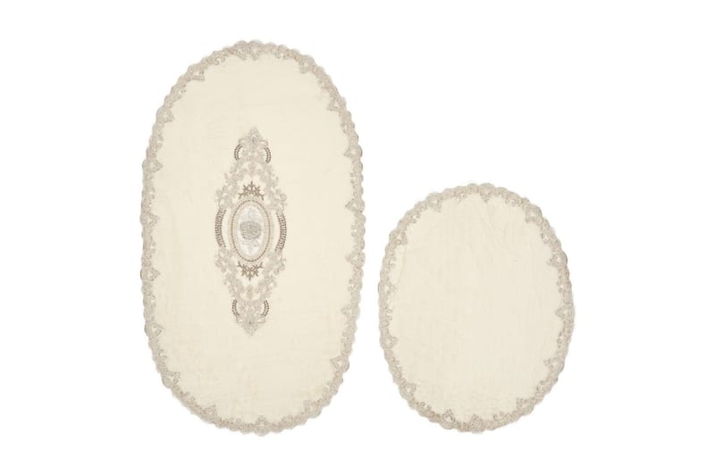 Pakhali Badrumsmatta 65x115 cm Rektangulär Creme - Textilier & mattor - Mattor - Badrumsmattor