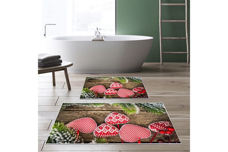 Paliwal Badrumsmatta 60x150 cm Rektangulär Flerfärgad - Textilier & mattor - Mattor - Badrumsmattor