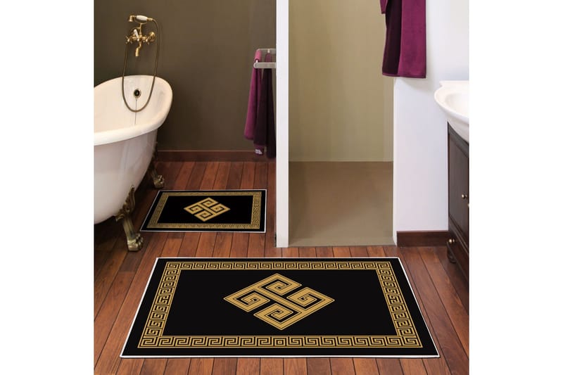 Pancham Badrumsmatta 60x150 cm Rektangulär, Flerfärgad