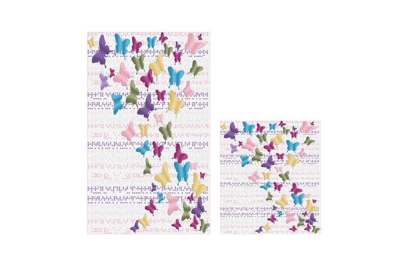 Pancu Badrumsmatta 60x150 cm Rektangulär Flerfärgad - Textilier & mattor - Mattor - Badrumsmattor