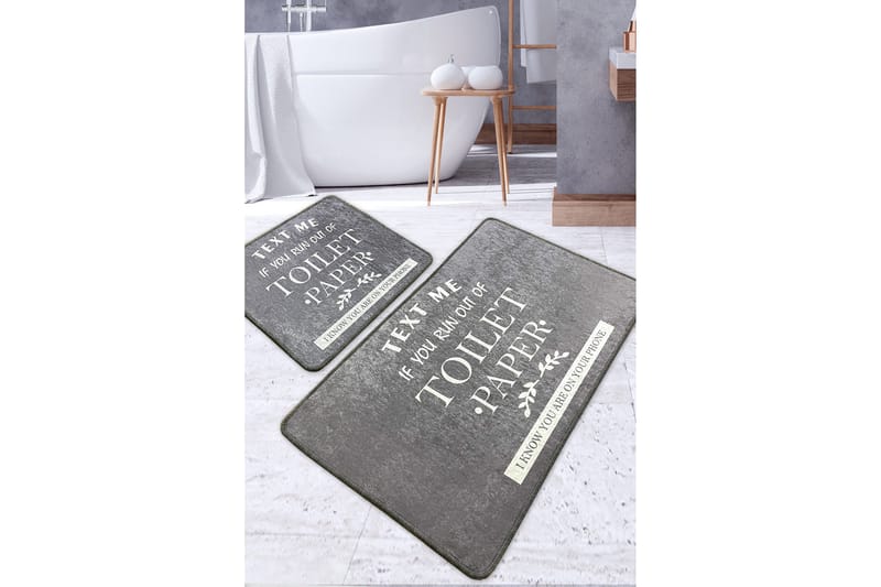 Pankaj Badrumsmatta 60x100 cm Rektangulär, Grå
