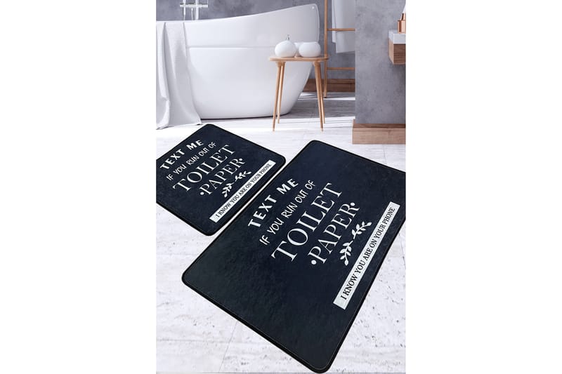 Pankaj Badrumsmatta 60x100 cm Rektangulär Svart - Textilier & mattor - Mattor - Badrumsmattor