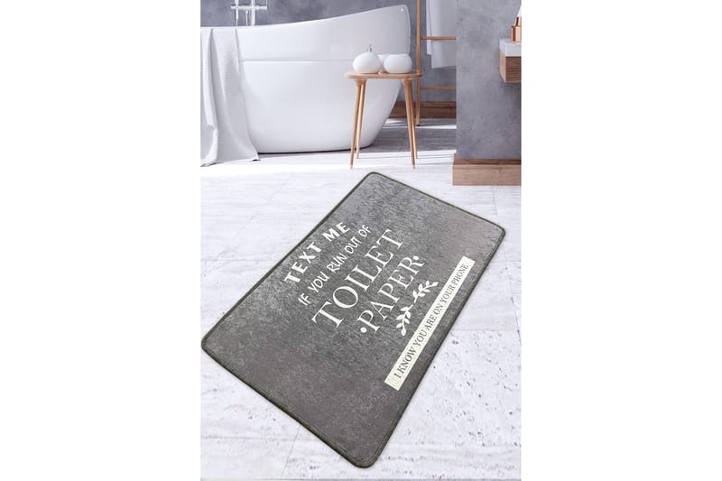 Pankaj Badrumsmatta 70x120 cm Rektangulär, Grå