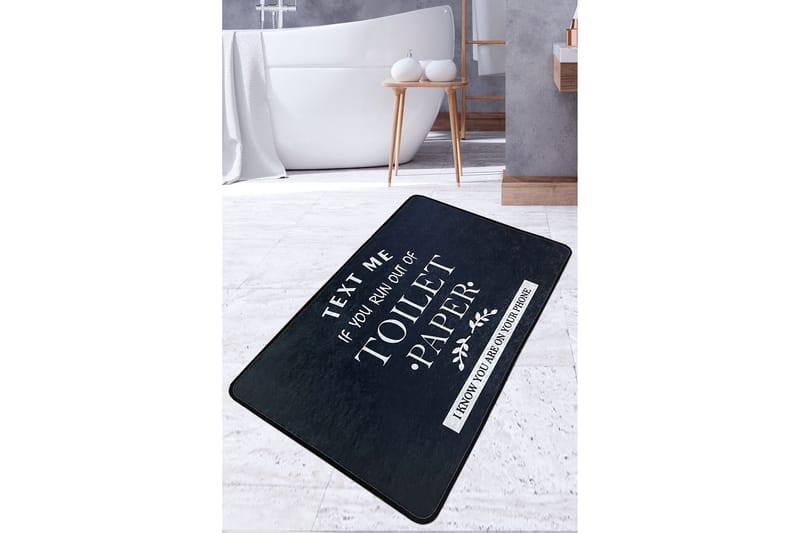 Pankaj Badrumsmatta 70x120 cm Rektangulär, Svart