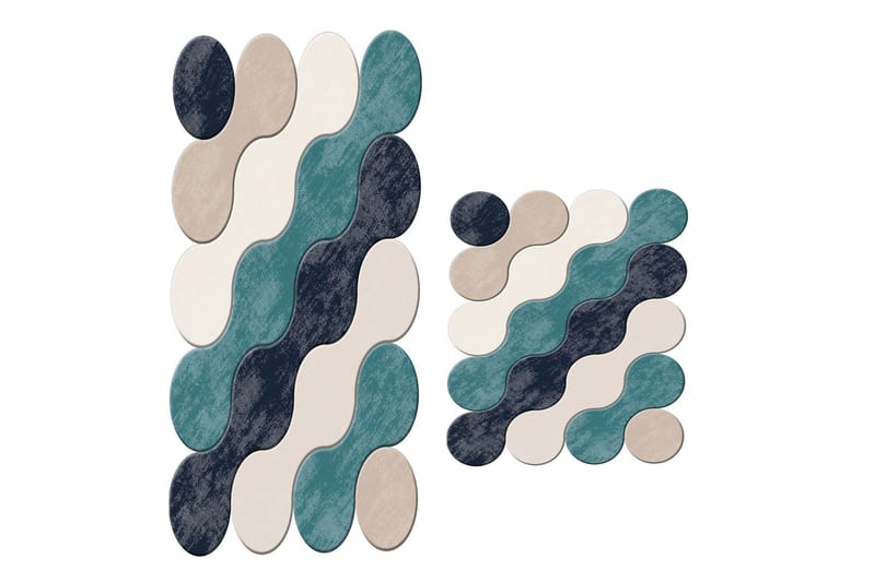 Paramshela Badrumsmatta 60x100 cm Rektangulär - Blå - Textilier & mattor - Mattor - Badrumsmattor