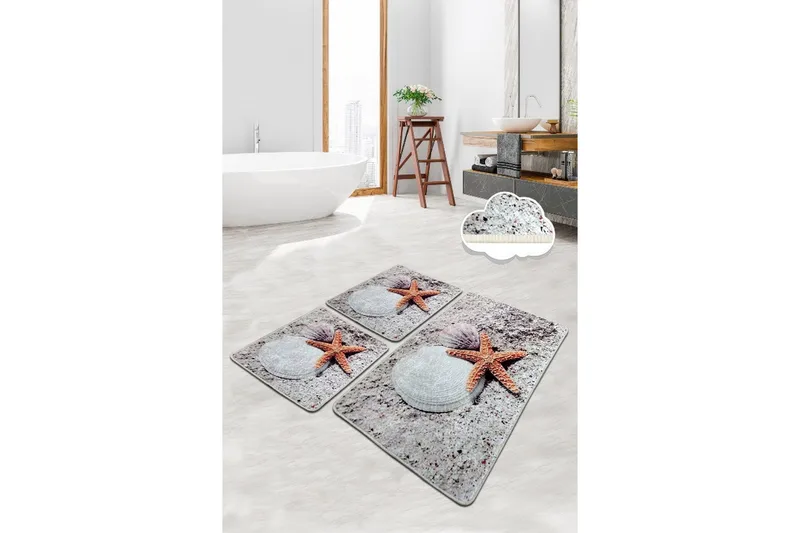 Parikh Badrumsmatta 60x100 cm Rund, Flerfärgad