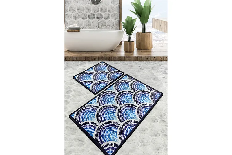 Parmeshwar Badrumsmatta 60x100 cm Rektangulär, Flerfärgad