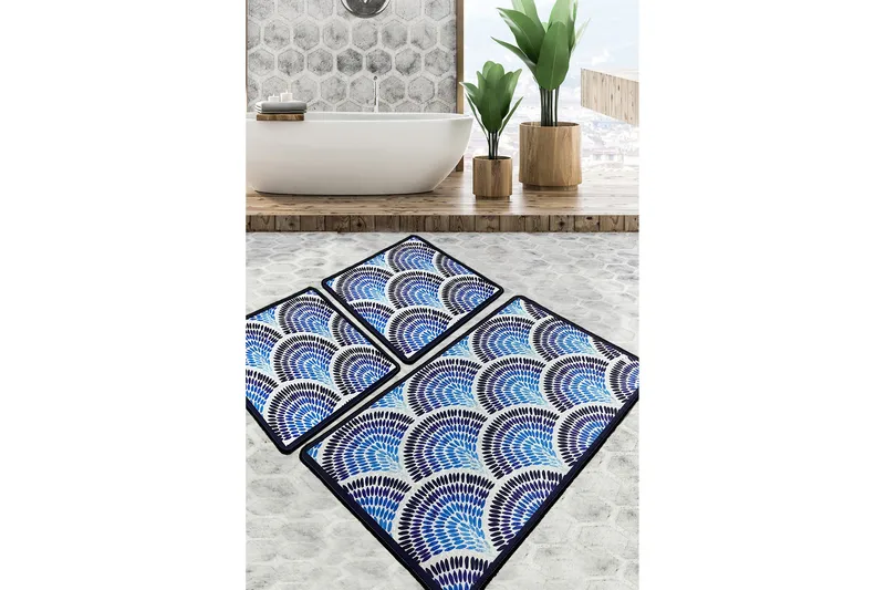 Parmeshwar Badrumsmatta 60x100 cm Rektangulär, Flerfärgad