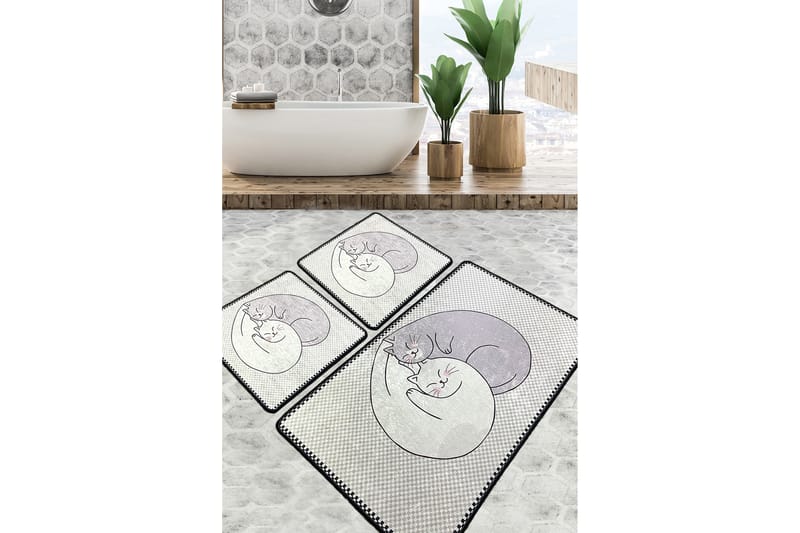 Parmeshwari Badrumsmatta 60x100 cm Rektangulär Flerfärgad - Textilier & mattor - Mattor - Badrumsmattor