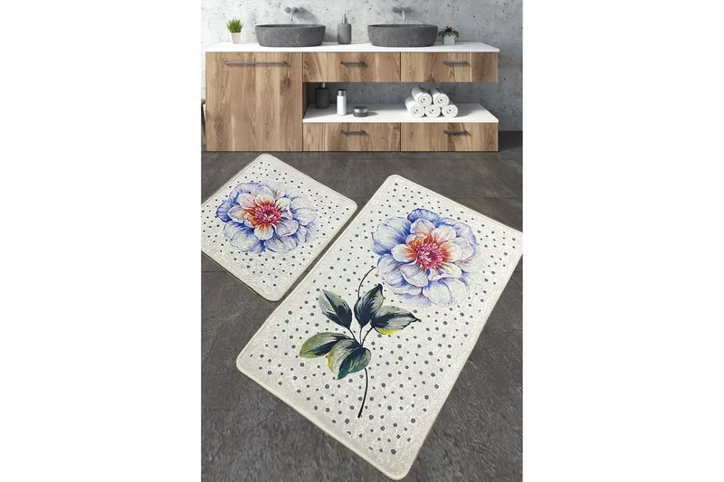 Stoneburn Badrumsmatta 60x100 cm Rektangulär, Flerfärgad