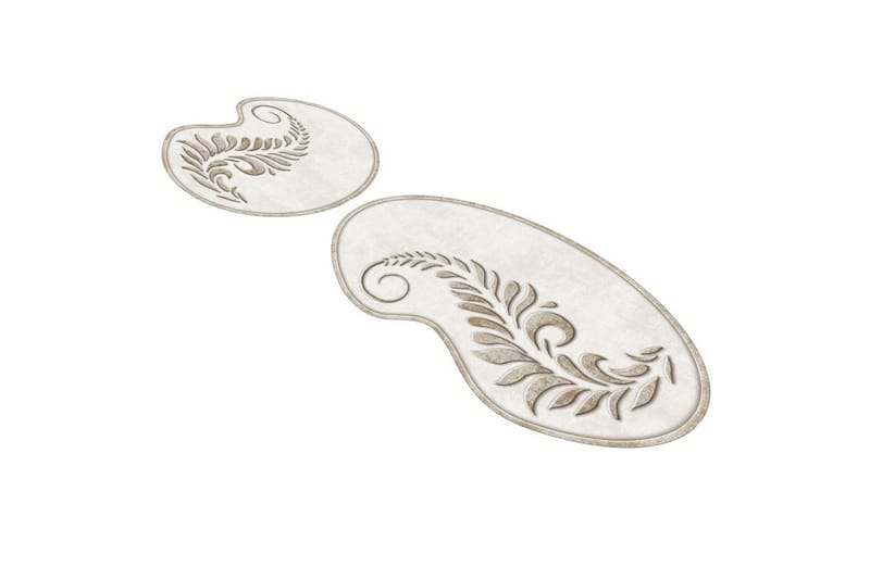 Badrumsmattset (2 delar) Elevate Grädde - Cremevit - Textilier & mattor - Mattor - Badrumsmattor